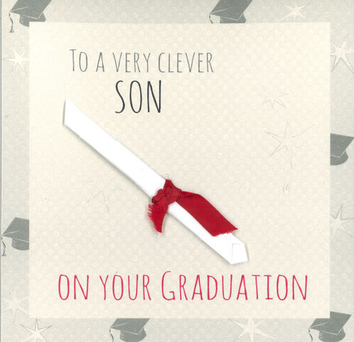 Picture of TO A VERY CLEVER SON ON YOUR GRADUATION CARD